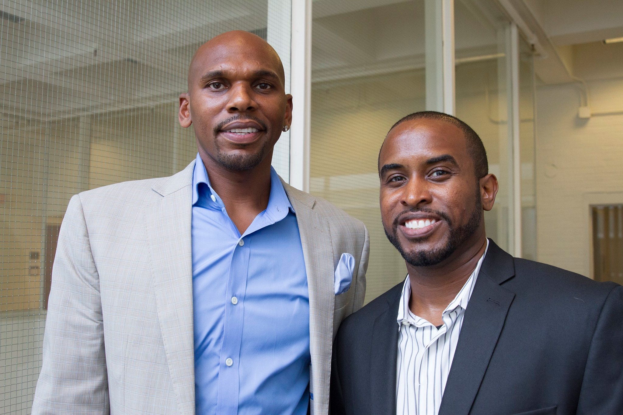 On Aug. 20, 2014, Hussman School adjunct Livis Freeman surprised students in his "Public Relations Case Studies" class with a guest speaker — former NBA player and Tar Heel basketball great Jerry Stackhouse. Freeman explained to students that Stackhouse was his first client. And now Freeman can call Stackhouse his first guest speaker.