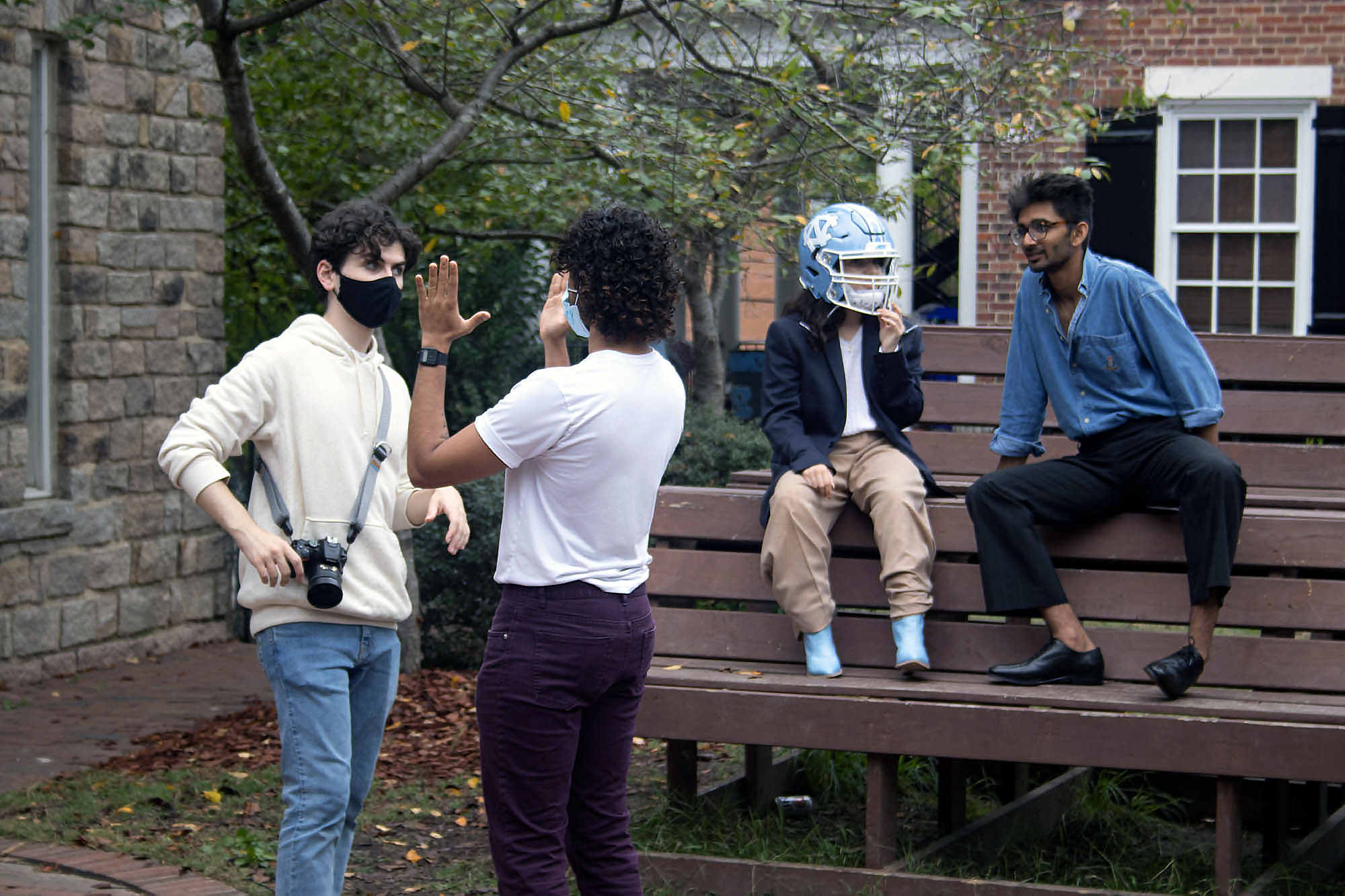 Anwar Boutayba ’23 art directing a photoshoot for Coulture magazine.
