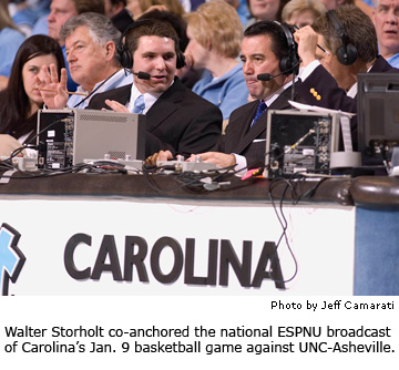 Walter Storholt co-anchors Jan. 9 ESPNU broadcast
