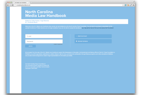 New edition of N.C. Media Law Handbook available