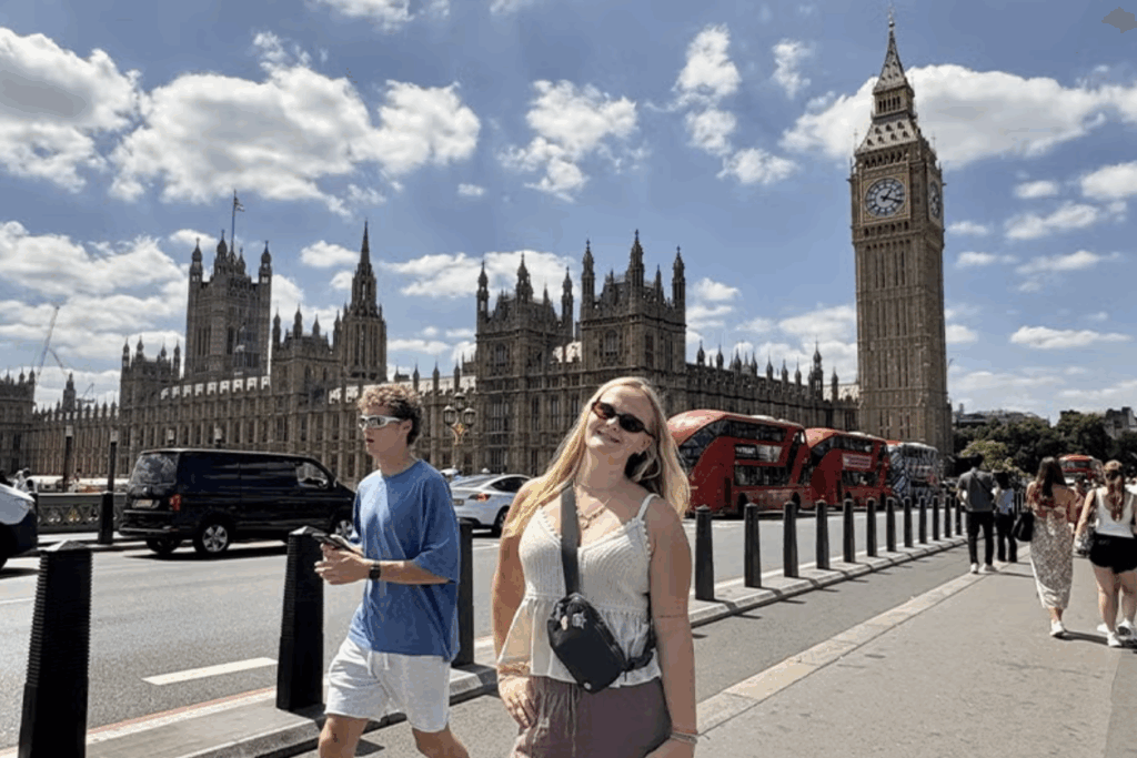 Kinlee Reece on her trip to London.