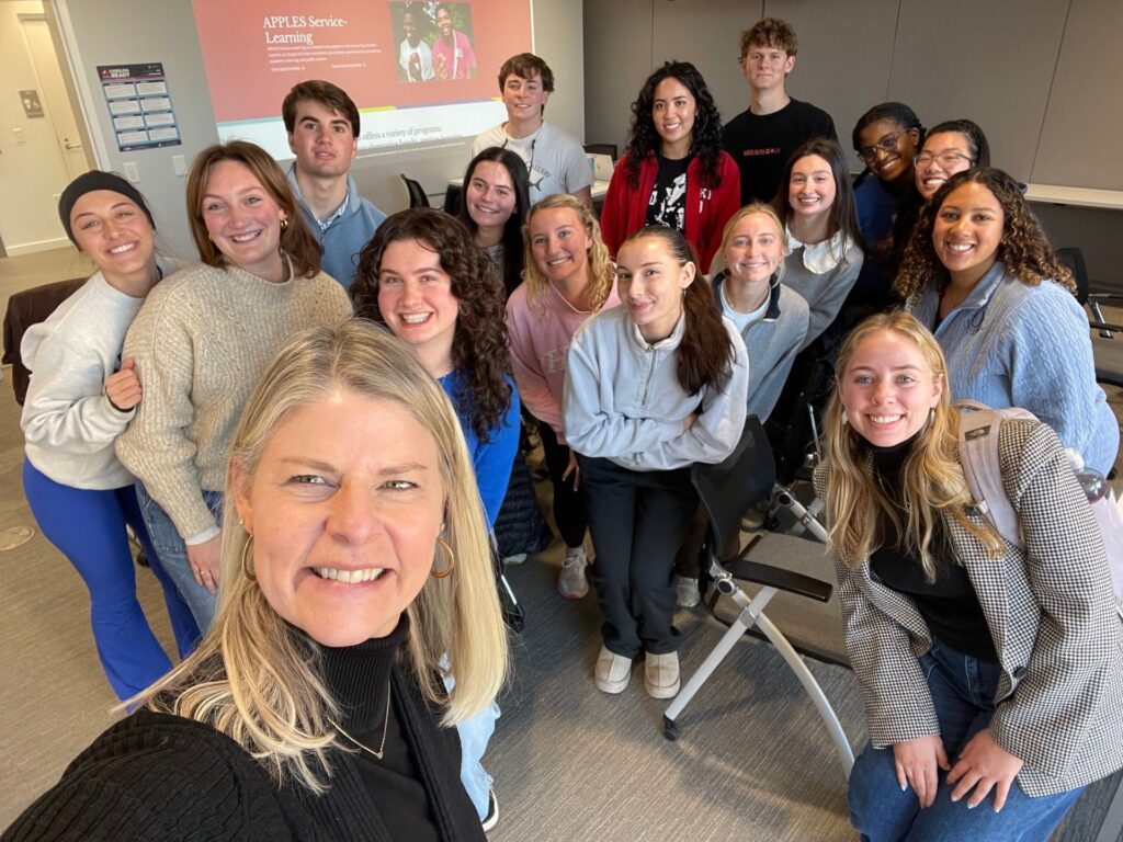 Lorra Brown and her class