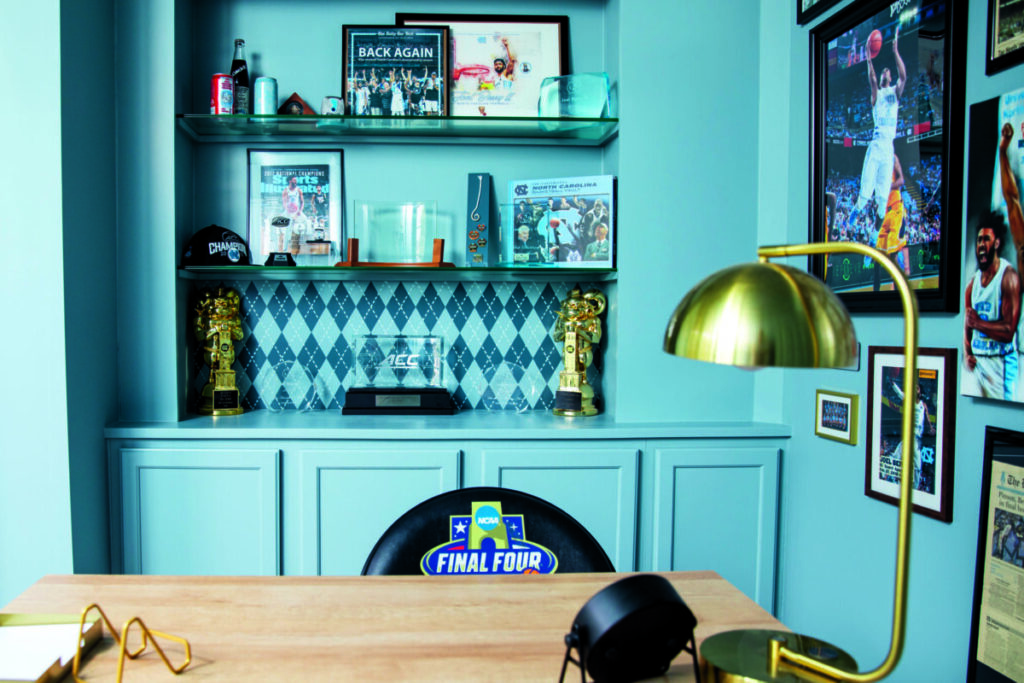 A Carolina blue room.